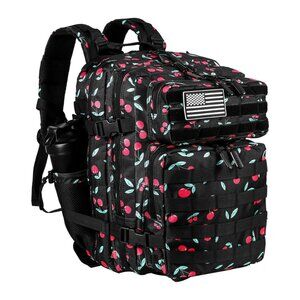 45L Tactical Backpack with Bottle Holder Waterproof Multi Compartment for Hiking